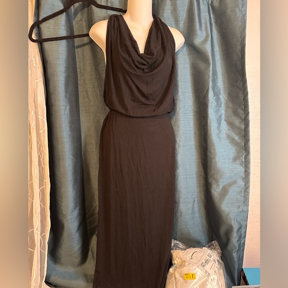 free people movement Dresses & Skirts - Free People Elegant Black Sleeveless Halter Dress